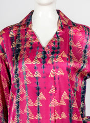 Cotton Candy - Ikat Inspired Modal Satin Shirt