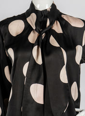 90’s Fever – Polka Dot Modal Satin Shirt