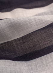 Art Linen Black And White Color Stripes Pattern Hybrid Print Fabric.