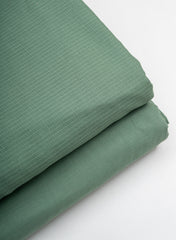 Cotton Kota Green Color Plain Fabric.