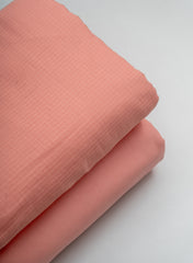 Cotton Kota Peach Color Plain Fabric.