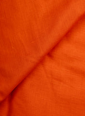 Cotton Cambric Red Orange Color Plain Fabric.