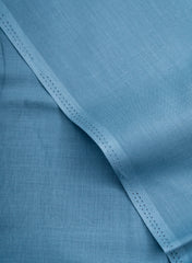 Cotton Cambric Aqua Blue Color Plain Fabric.