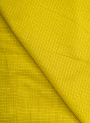Cotton Kota Lemon Yellow Color Plain Fabric.