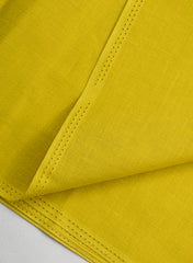 Cotton Cambric Lemon Yellow Color Plain Fabric.