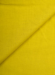 Cotton Cambric Lemon Yellow Color Plain Fabric.