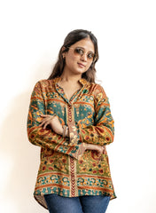 Anaya – Rustic Muse Printed Pure Muslin Shirt