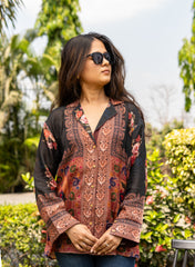 Anaya – Floral Tapestry Pure Muslin Shirt