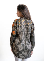 Saanvi – Heritage Bandhani Pure Muslin Shirt