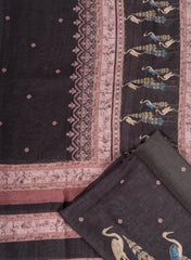 Premium Wine Linen Suit Set with Graceful Dupatta