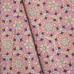 Pink Magic Art Raw Silk Fabric