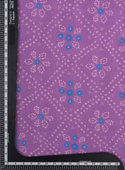 Pure Muslin Lavender Color Bandhani Pattern Digital Print  Fabric.