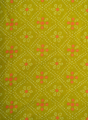 Pure Muslin olive Green Color Bandhani Pattern Digital Print  Fabric.