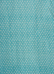 Pure Muslin Sky Blue Color  Bandhani Pattern Digital Print  Fabric