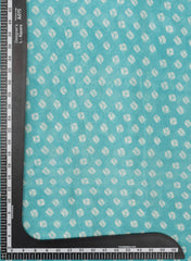 Pure Muslin Sky Blue Color  Bandhani Pattern Digital Print  Fabric