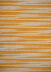 Amber Yellow And White Stripes Screen Print Pure Cotton Cambric Fabric