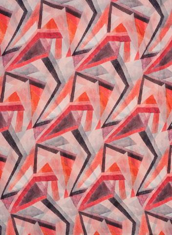 (Pre cut-4 Meter) Satin Georgette Multi Color Abstract Pattern Digital Print Fabric.