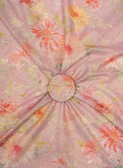 Shimmer Georgette Light Peach color Floral Digital Print  Fabric