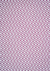 Maroon And White Zigzag Striped Lines Pattern Screen Print Cotton Mulmul Fabric