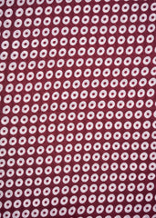 Maroon and White Motif Screen Print Cotton Mulmul Fabric