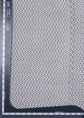 Black and White Chevron Pattern Screen Print Cotton Mulmul Fabric