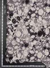 Linen Schiffli Monochrome Color Floral Print Embroidery Fabric