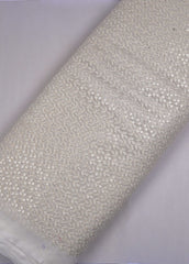 Dyeable Embroidery With Silver Sequins Pure Georgette Fabric