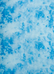 Sky Blue Tie And Dye Pattern Digital Print Pure Muslin Fabric