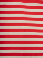 Red And White Stripe Pattern Digital Print Linen Satin Fabric