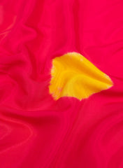 (Pre cut-2.5Meter) Pink and Yellow Tie And Dye Pure Muslin Fabric