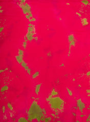 Pink And Olive Green Tie And Dye Modal Satin Fabric