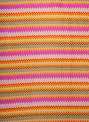 Bright Multi Colour Zig Zag Pattern Digital Print Pure Muslin Fabric