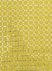 Lemon Yellow Embroidery With Silver Sequins Pure Georgette Fabric