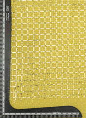 Lemon Yellow Embroidery With Silver Sequins Pure Georgette Fabric