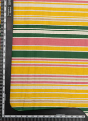 Stripes Pattern  Handloom Linen Discharge Print Fabric (Cotton Flex)