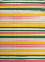 Stripes Pattern  Handloom Linen Discharge Print Fabric (Cotton Flex)