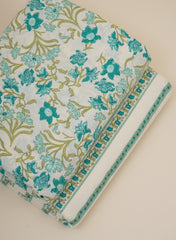 Pure Cotton Cambric Mix And Match Off-White Color Block Print Fabric