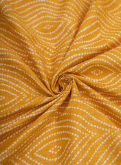 Pure Cotton Cambric Bandhani Pattern Block Print Fabric