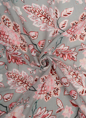 Chinnon Chiffon Ligth Grey Color Floral Digital Print