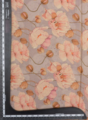 Viscose Tissue Pink Lotus Digital Print Fabric