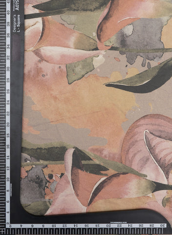 (Pre Cut -3.5 Meter)Shimmer Georgette Abstract Pattern Multi Color Digital Print Fabric