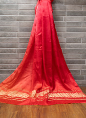 Pure Modal Satin Hot pink Tow-Ton Lagdi Patta Dupatta 42-Inches.