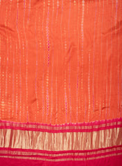 Pure Modal Satin Orange Tie And Dye  Lagdi Patta Dupatta 42inches