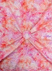 Pure Chanderi Shades Of Pink Color Abstract Pattern Digital Print Fabric.