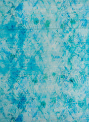 Pure Chanderi Shades Of Blue Color Abstract Pattern Digital Print Fabric.