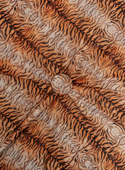 Shimmer Georgette Black and Pecan Brown Animal Digital Print Fabric