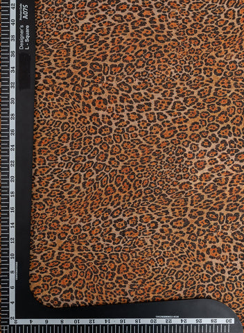 (Pre Cut-4 Meter) Shimmer Georgette Black And Pastel Peach  Animal Digital Print  Fabric.