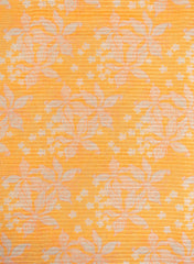 Chanderi Kotta Silk Pastel Orange Color Floral Digital Print With Sequins Embroidery Fabric.