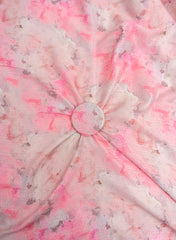 Satin Rose Pink Color Abstract Digital Print Fabric.