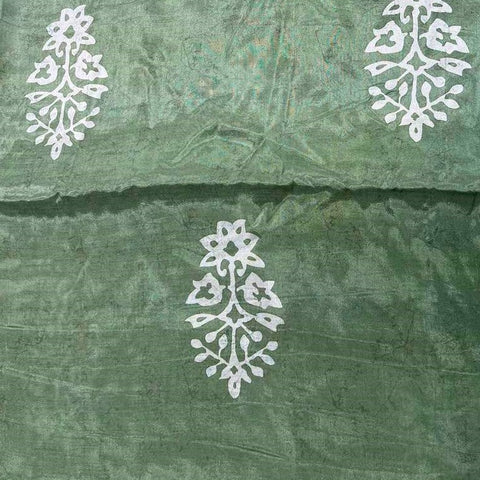 Pista ZigZag Pattern Table Print Pure Muslin Fabric Mix And Match.